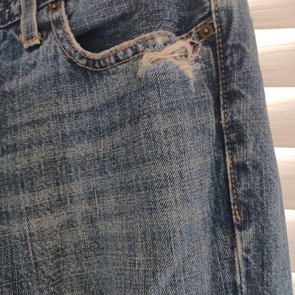 Hollister Men’s Skinny Jeans W33 L34 Medium Wash Distressed Ripped Y2K Cotton - Picture 7 of 11